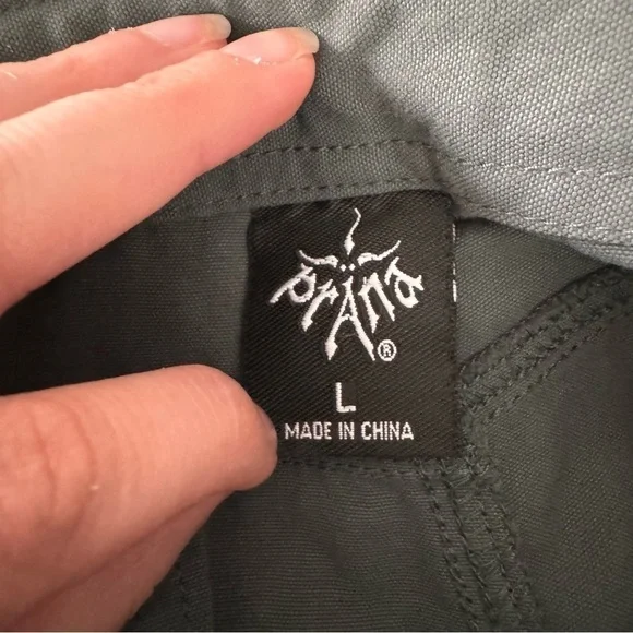 Prana green belted hiking athletic pants large - Picture 10 of 11